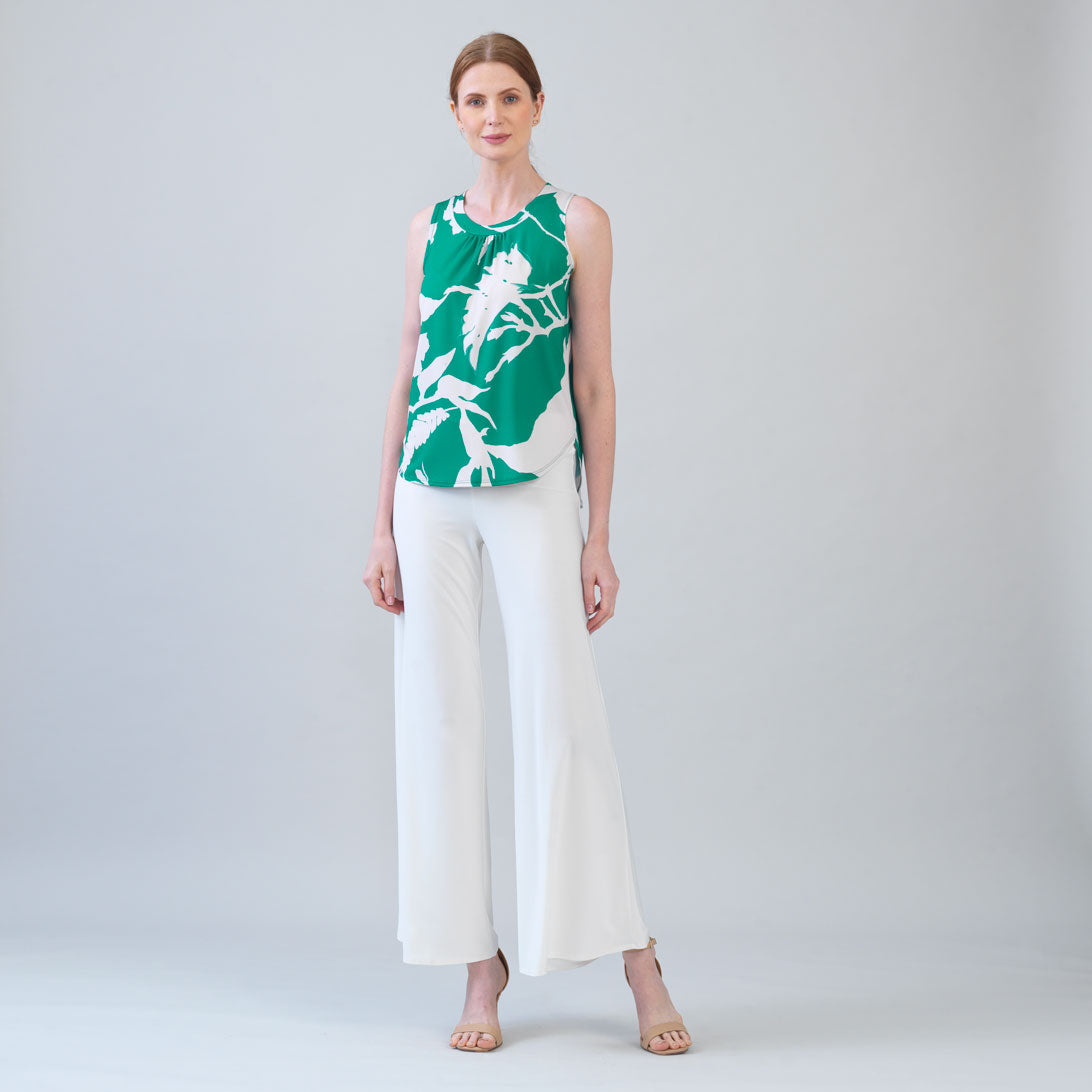 Clara Sunwoo Discount - U-Neck Curved Hi-Low Tank - Floral Branch - Final Sale!