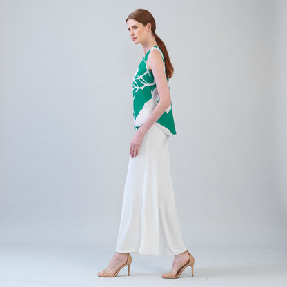Clara Sunwoo Discount - U-Neck Curved Hi-Low Tank - Floral Branch - Final Sale!