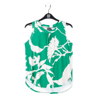 Clara Sunwoo Discount - U-Neck Curved Hi-Low Tank - Floral Branch - Final Sale!