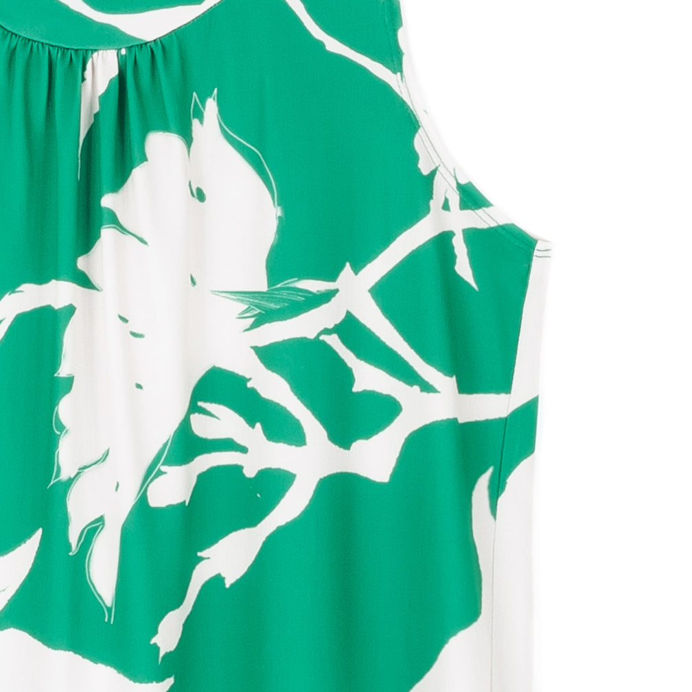 Clara Sunwoo Discount - U-Neck Curved Hi-Low Tank - Floral Branch - Final Sale!