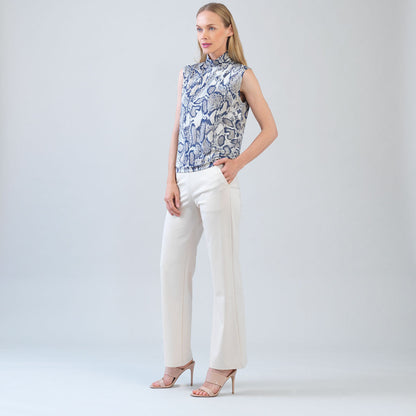 Clara Sunwoo Customer Favorite - Butter Knit - Mock Neck Box Tank - Python Scale - Final Sale!