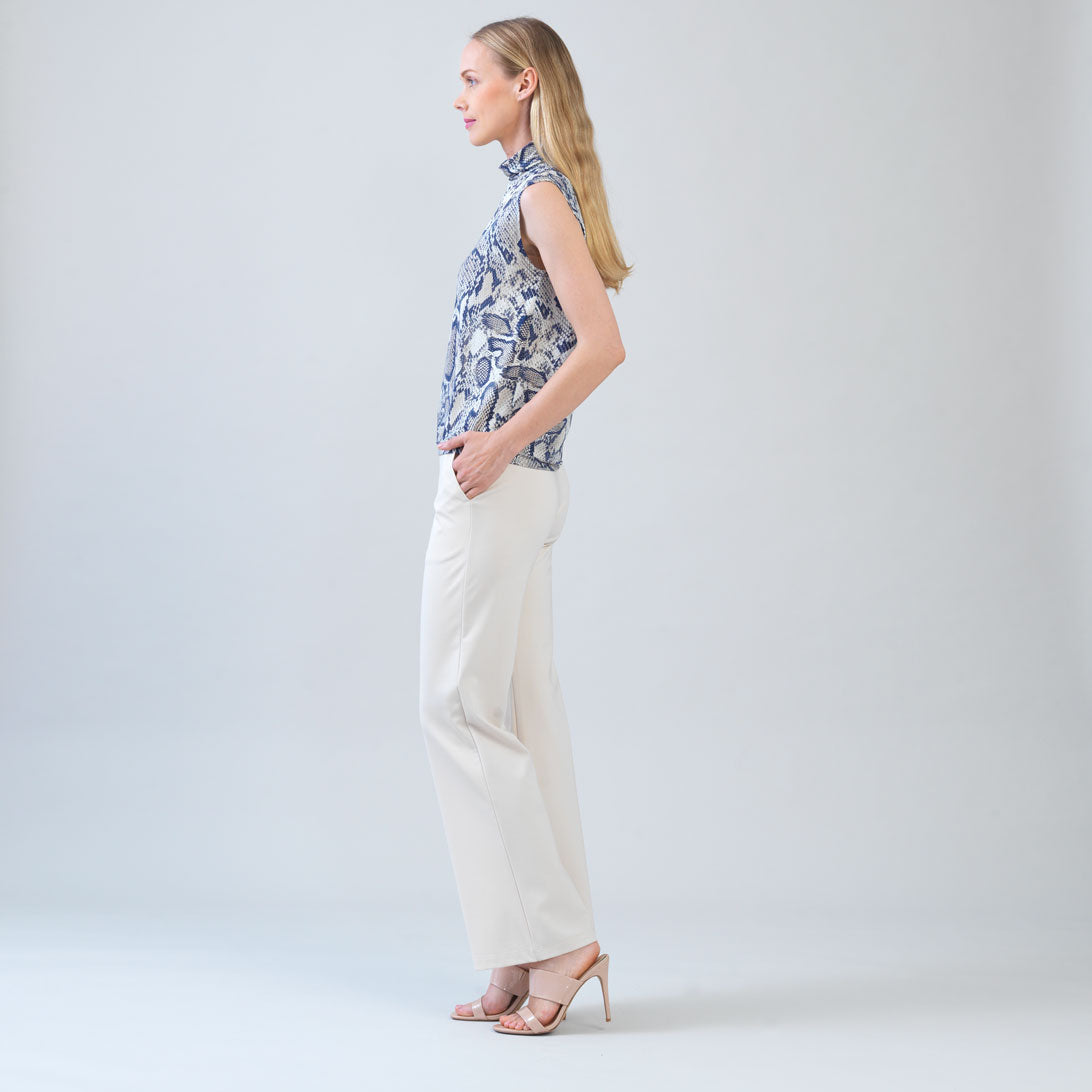Clara Sunwoo Customer Favorite - Butter Knit - Mock Neck Box Tank - Python Scale - Final Sale!