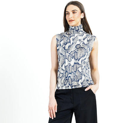 Clara Sunwoo Customer Favorite - Butter Knit - Mock Neck Box Tank - Python Scale - Final Sale!