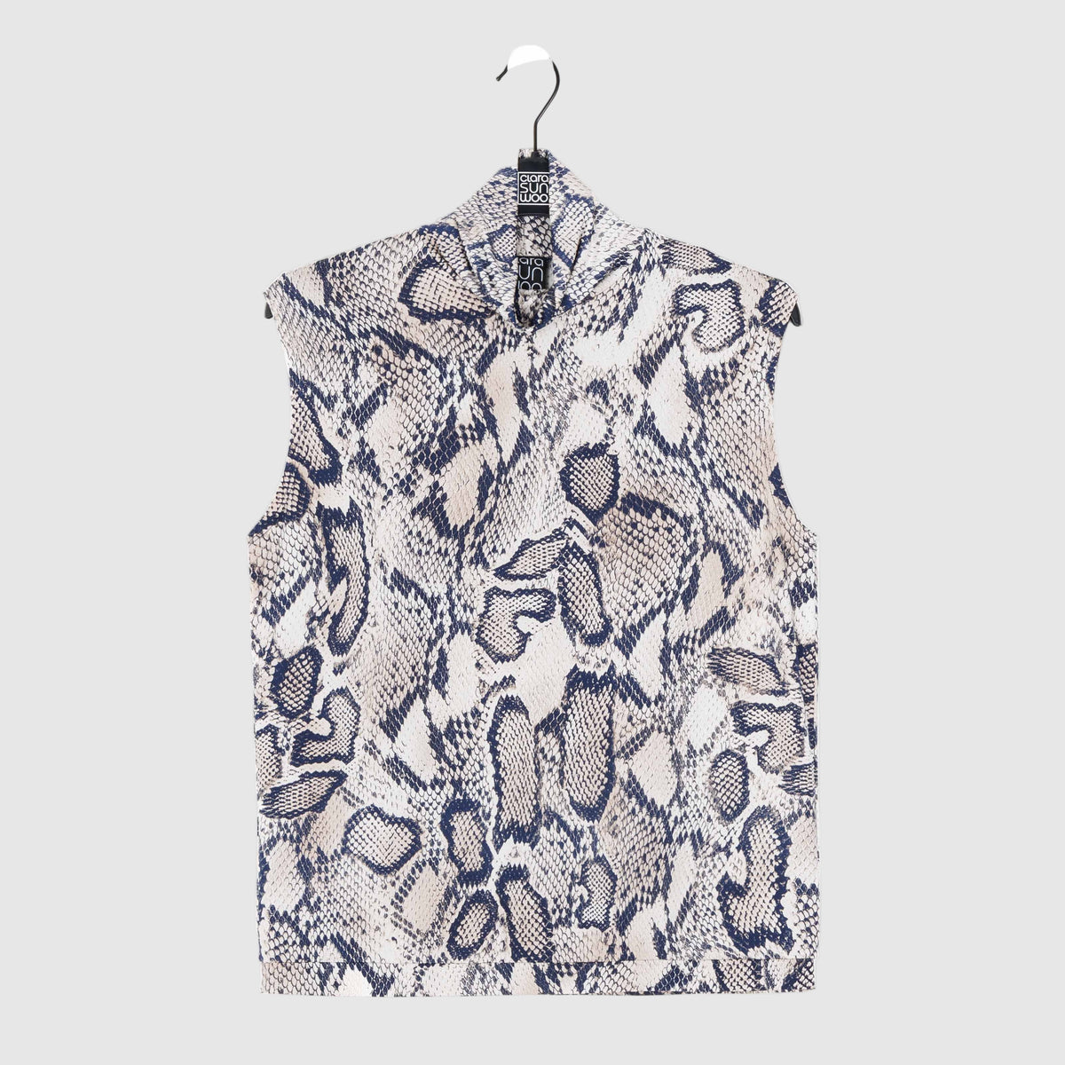 Clara Sunwoo Customer Favorite - Butter Knit - Mock Neck Box Tank - Python Scale - Final Sale!