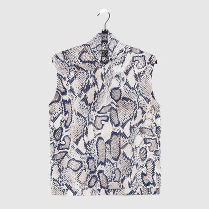 Clara Sunwoo Customer Favorite - Butter Knit - Mock Neck Box Tank - Python Scale - Final Sale!