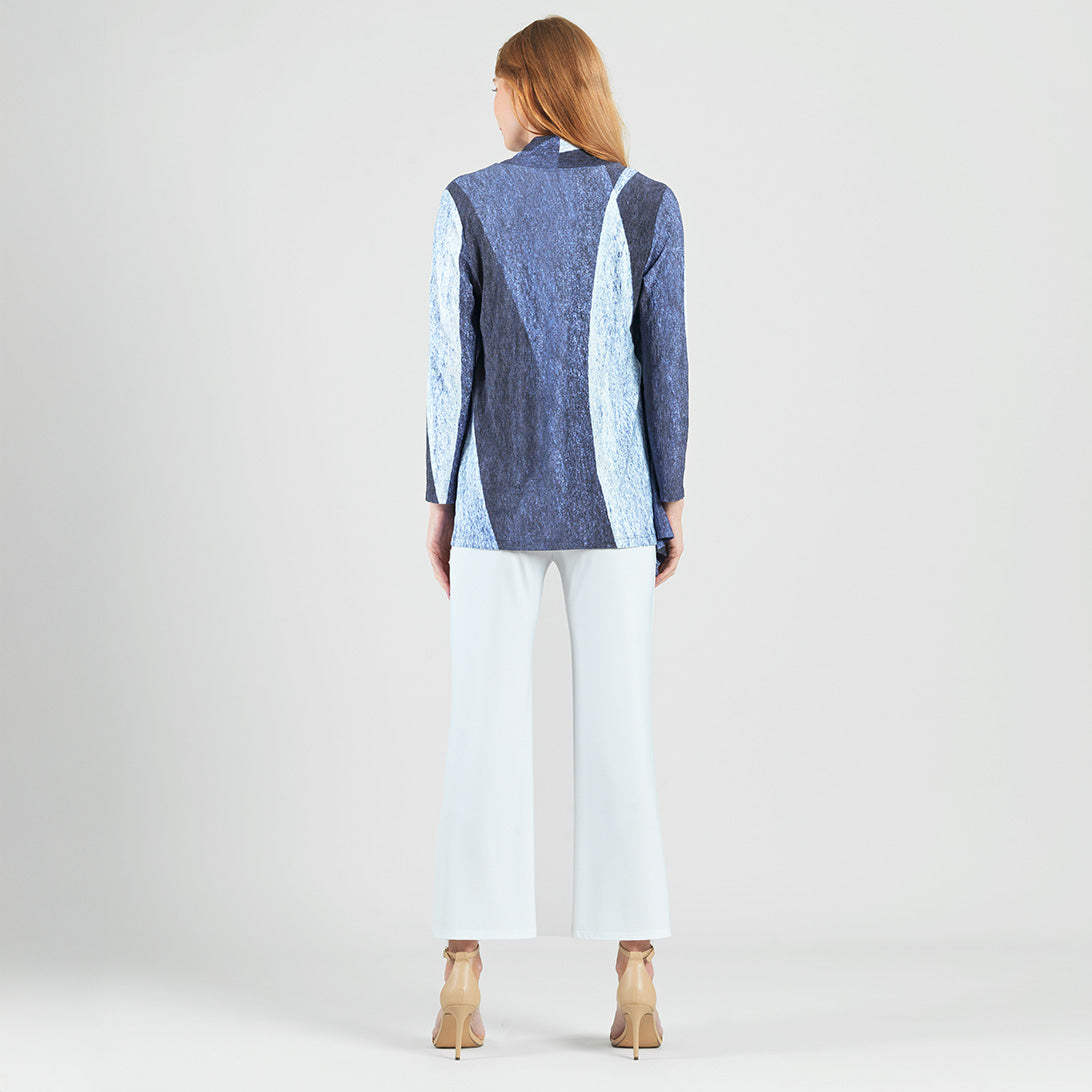 Clara Sunwoo Latest - Silky Pleat - 2pc Draped Cardigan & Tank Twinset - Lunar Stripe - Final Sale