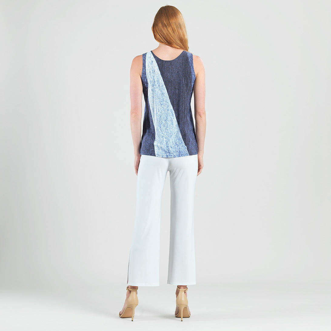 Clara Sunwoo Latest - Silky Pleat - 2pc Draped Cardigan & Tank Twinset - Lunar Stripe - Final Sale