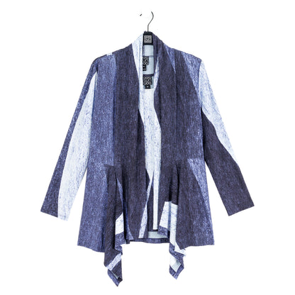 Clara Sunwoo Latest - Silky Pleat - 2pc Draped Cardigan & Tank Twinset - Lunar Stripe - Final Sale