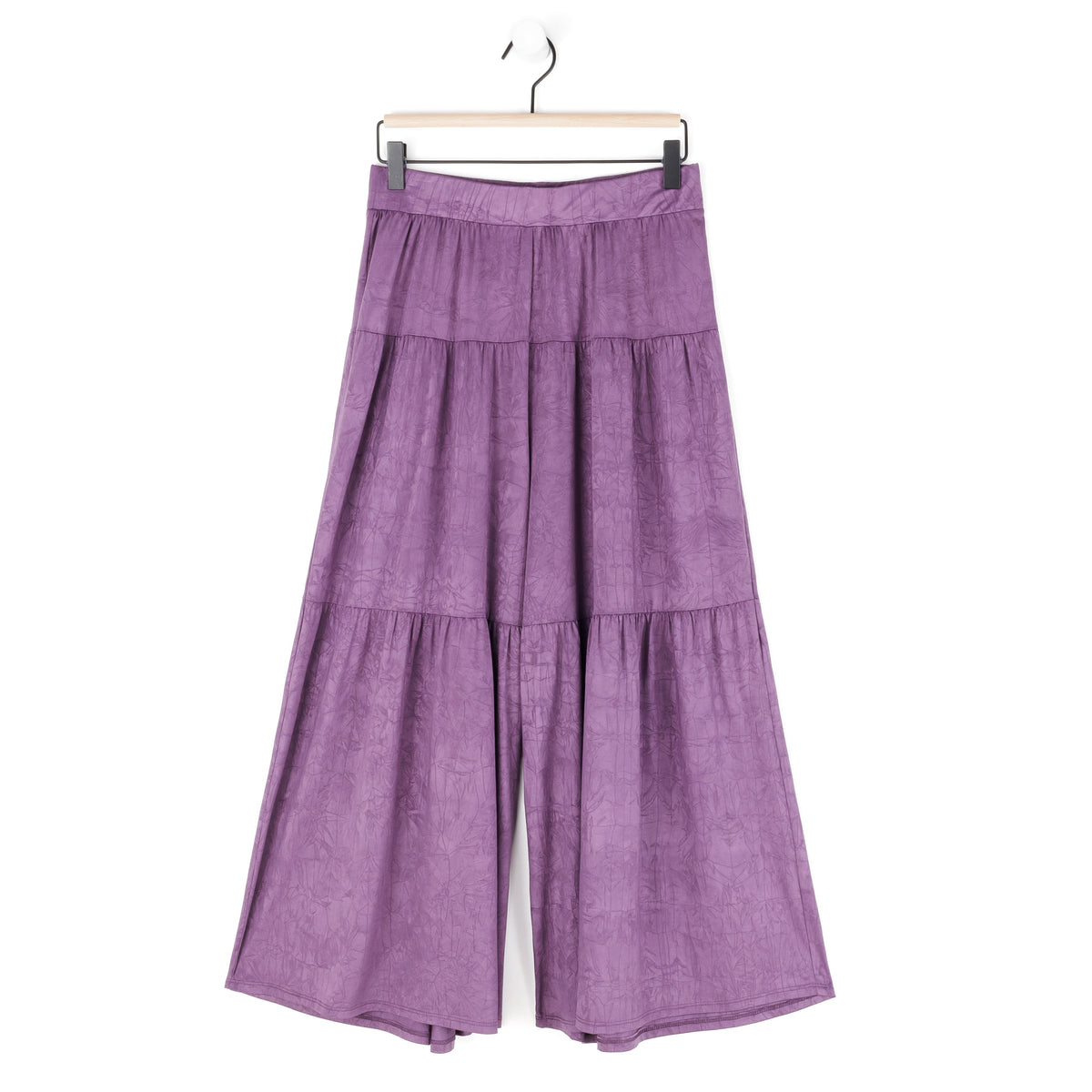 Clara Sunwoo New - Crushed Silk Knit - Cardigan, Tank, Skirt-Pant 3pc Set - Plum - Final Sale!