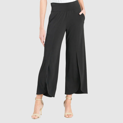 Clara Sunwoo Recommended - Front Slit Ankle Petal Pant - Black