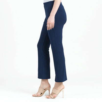 Clara Sunwoo Exclusive - Center Seam Front Slit Ankle Pant - Navy