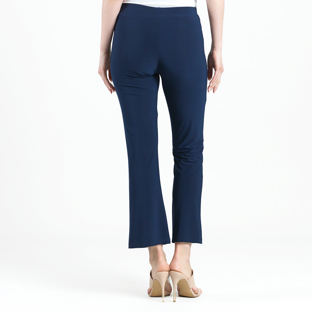 Clara Sunwoo Exclusive - Center Seam Front Slit Ankle Pant - Navy