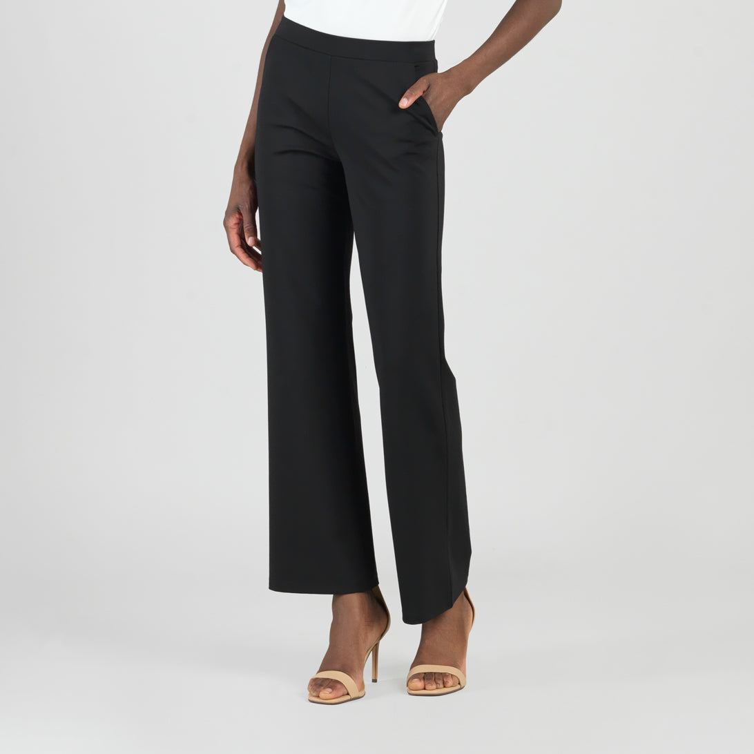 Clara Sunwoo Hot Sale - Rayon-Ponte Knit - Loose Leg Pocket Pant - Black