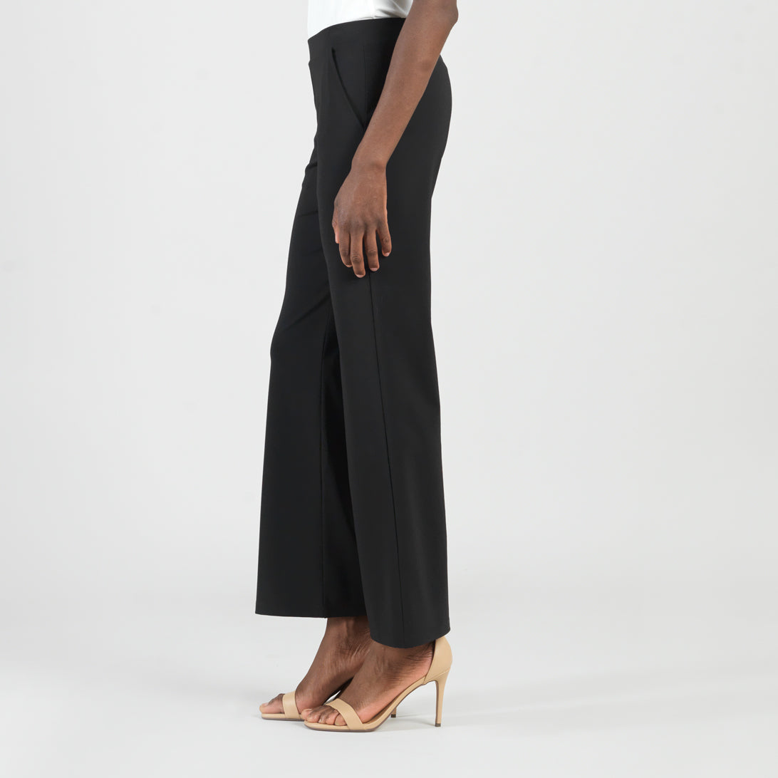 Clara Sunwoo Hot Sale - Rayon-Ponte Knit - Loose Leg Pocket Pant - Black