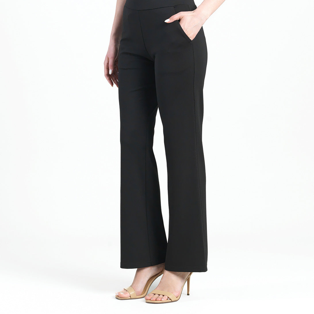 Clara Sunwoo Hot Sale - Rayon-Ponte Knit - Loose Leg Pocket Pant - Black