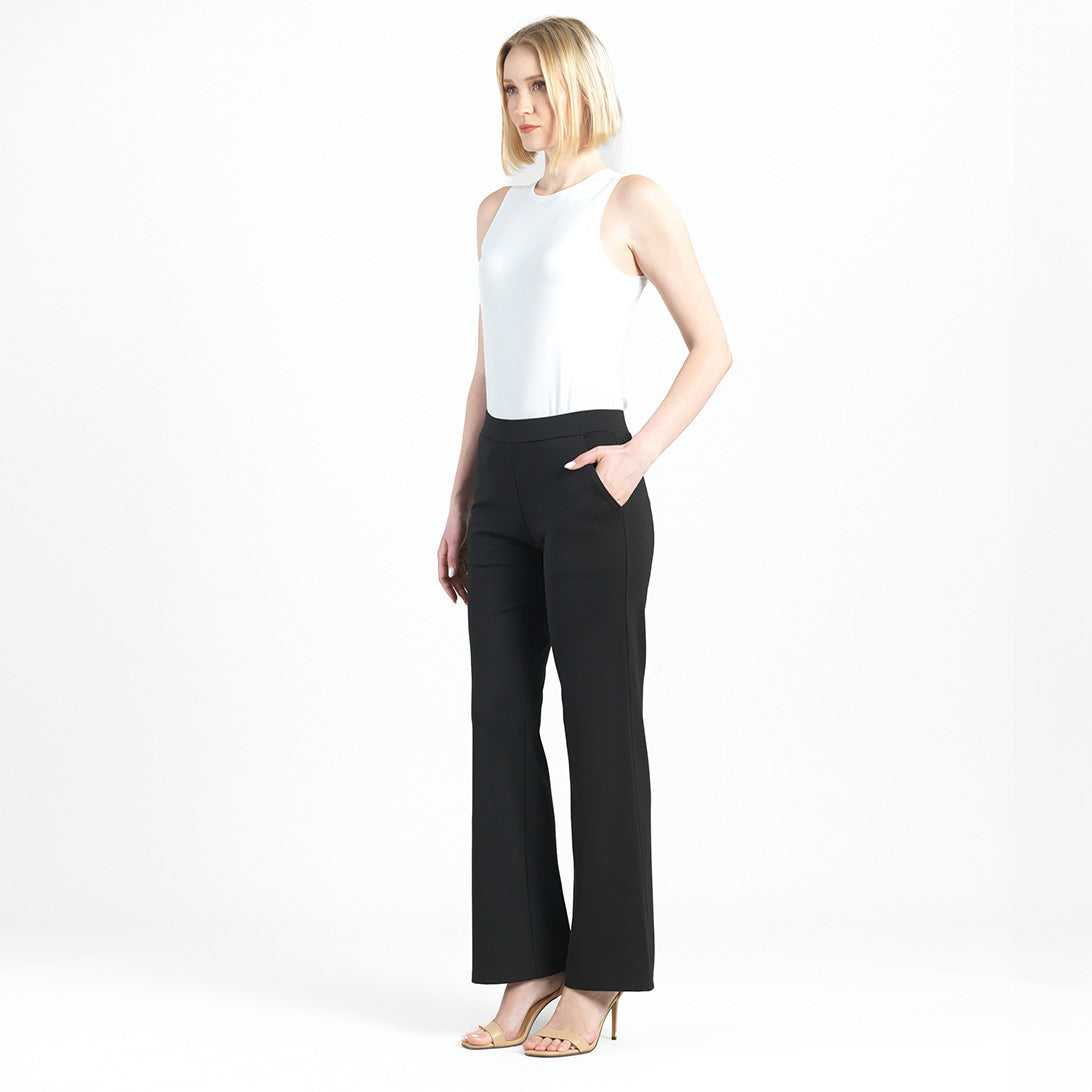 Clara Sunwoo Hot Sale - Rayon-Ponte Knit - Loose Leg Pocket Pant - Black