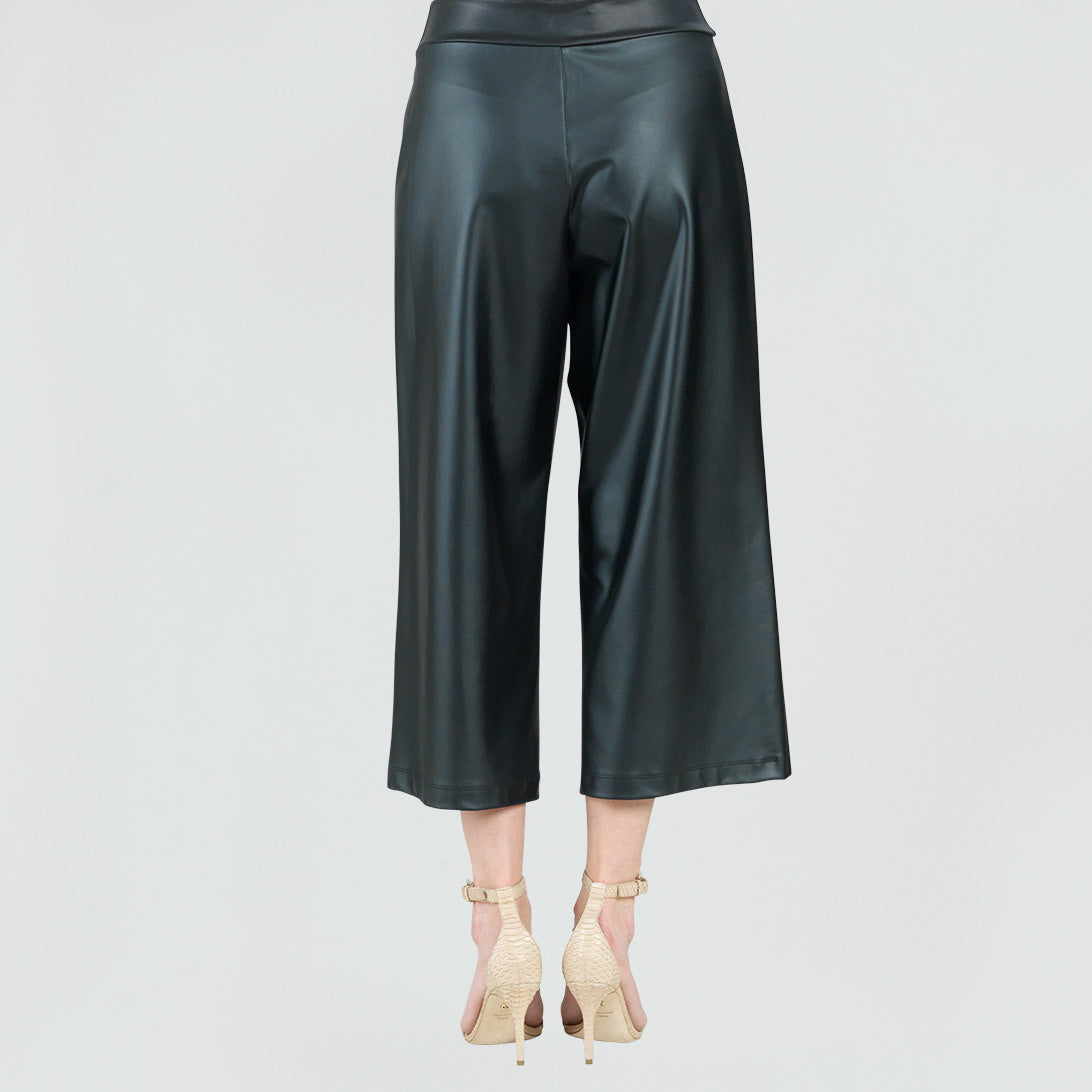 Clara Sunwoo Essential - Liquid Leather™ - Sheen Pocket Gaucho Pant - Black