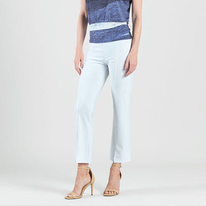 Clara Sunwoo Latest - Center Seam Front Slit Ankle Pant - White - Limited Sizes