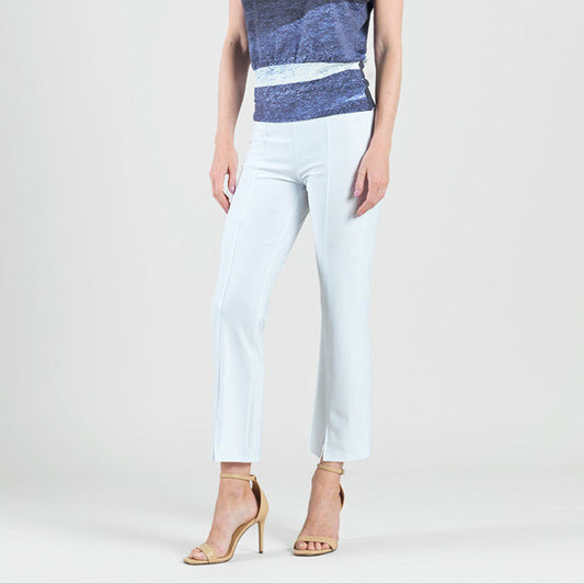 Clara Sunwoo Latest - Center Seam Front Slit Ankle Pant - White - Limited Sizes