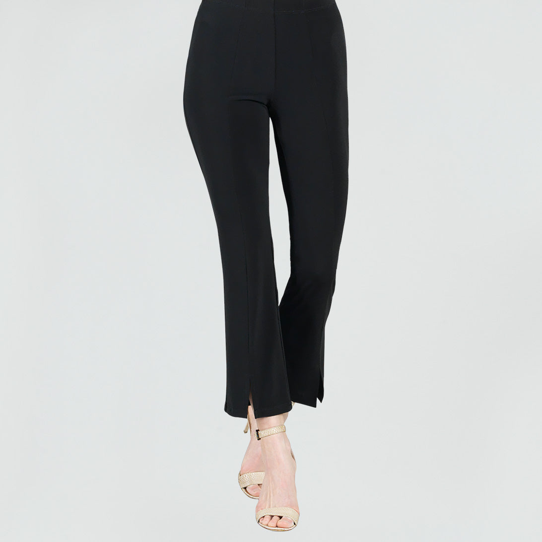 Clara Sunwoo Everyday - Center Seam Front Slit Ankle Pant - Black