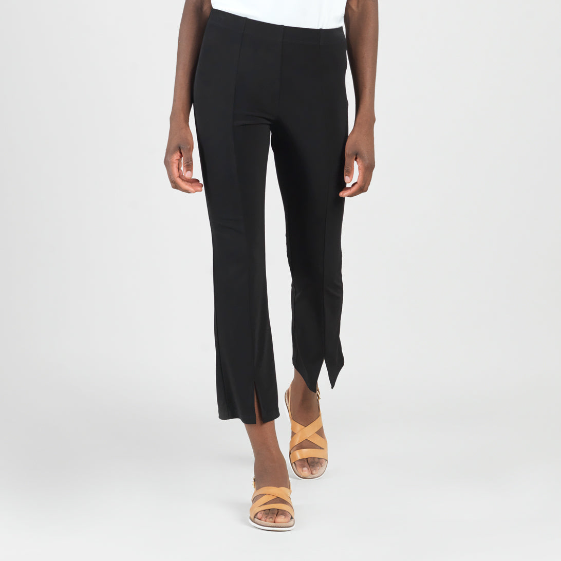 Clara Sunwoo Everyday - Center Seam Front Slit Ankle Pant - Black