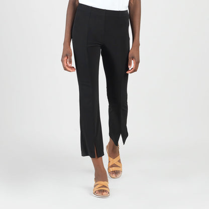 Clara Sunwoo Everyday - Center Seam Front Slit Ankle Pant - Black