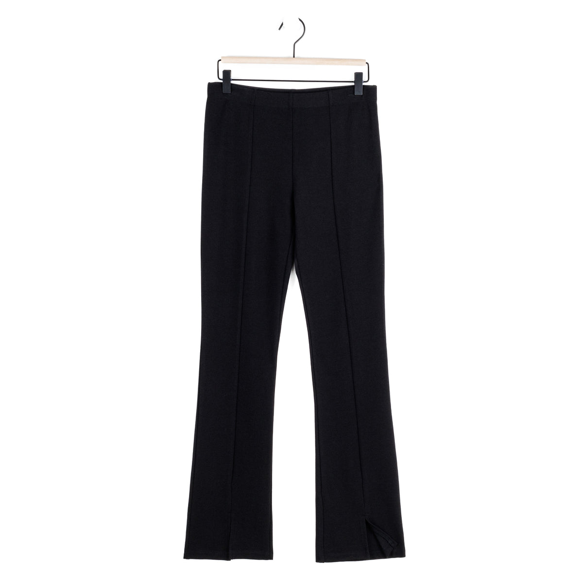 Clara Sunwoo Everyday - Center Seam Front Slit Ankle Pant - Black