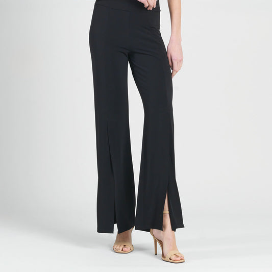 Clara Sunwoo Customer Favorite - Kick Front High Slit Pant - Black