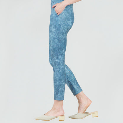 Clara Sunwoo Everyday - Liquid Leather™ - Textured Skinny Pocket Pant - Denim Print - Final Sale!