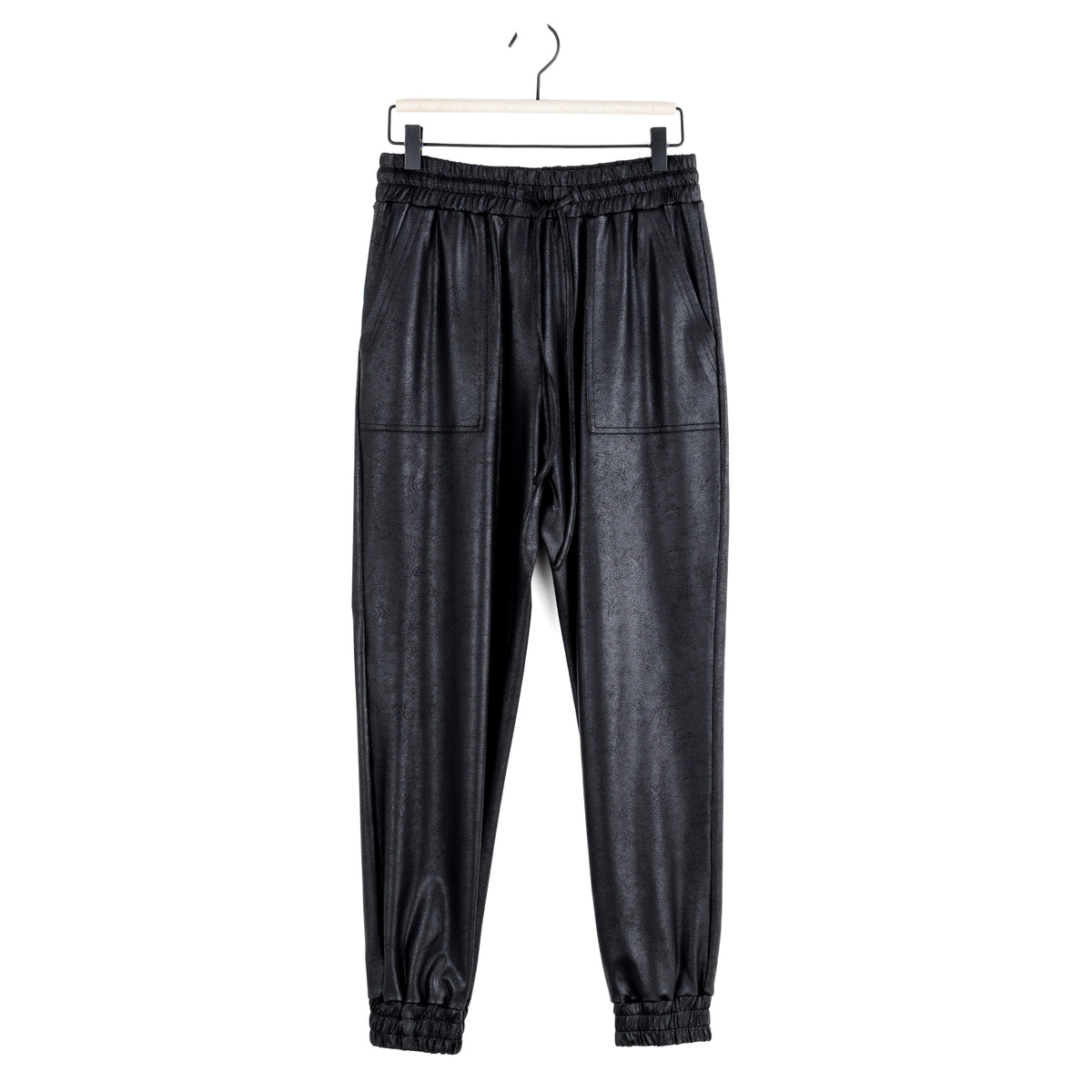Clara Sunwoo Featured - Liquid Leather™ Drawstring Jogger Pant - Black