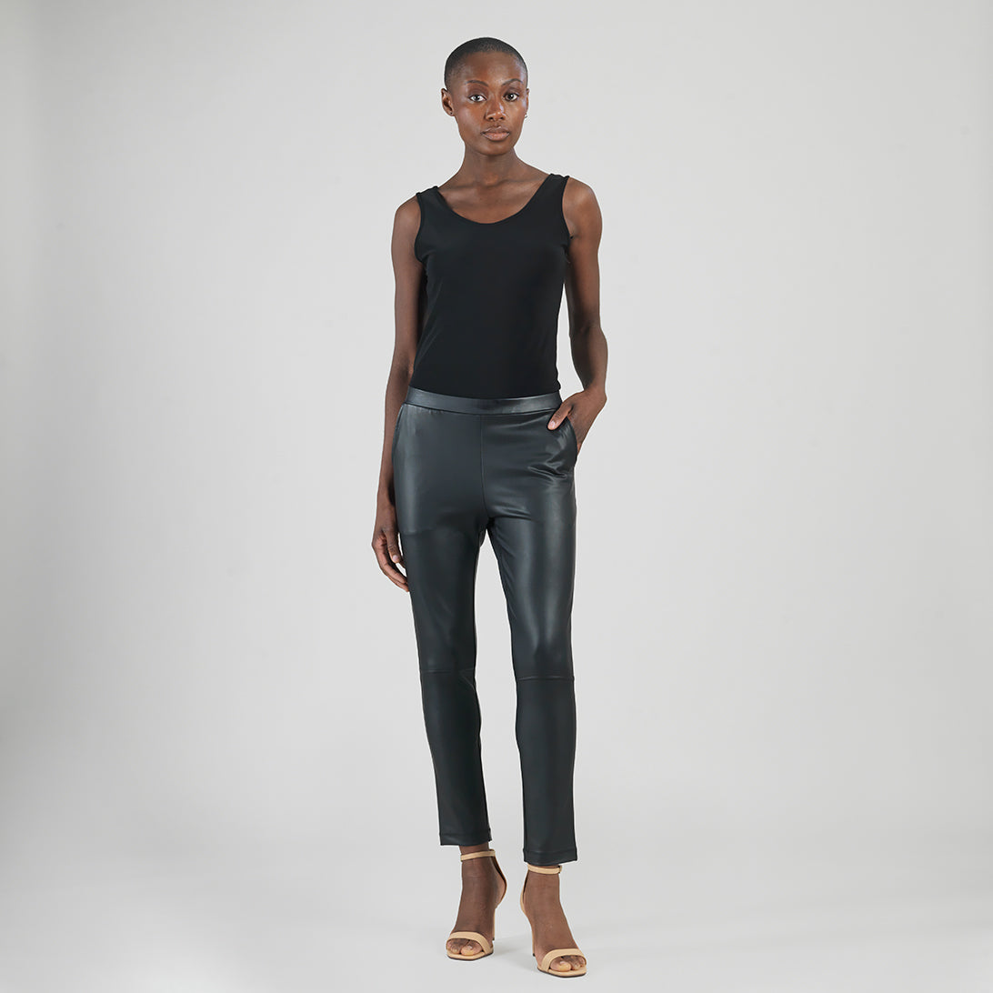 Clara Sunwoo Hot Sale - Liquid Leather™ Sheen Skinny Pocket Pant - Black - Limited Sizes