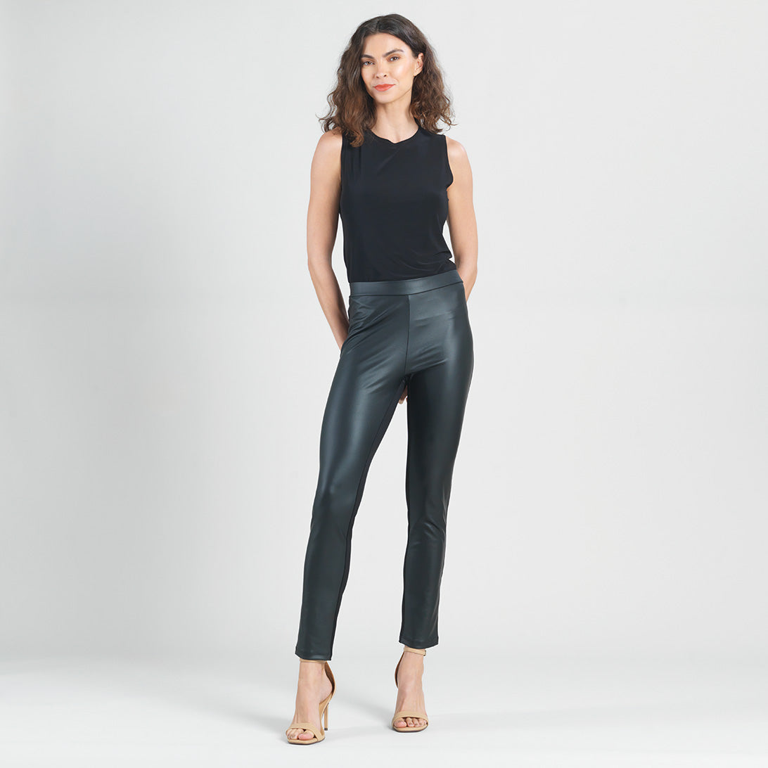 Clara Sunwoo Top Pick - Liquid Leather™ Sheen Two-Tone Legging - Black