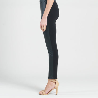 Clara Sunwoo Top Pick - Liquid Leather™ Sheen Two-Tone Legging - Black