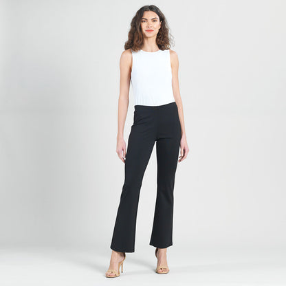 Clara Sunwoo Signature - Ponte Knit - Boot Cut Pant - Black