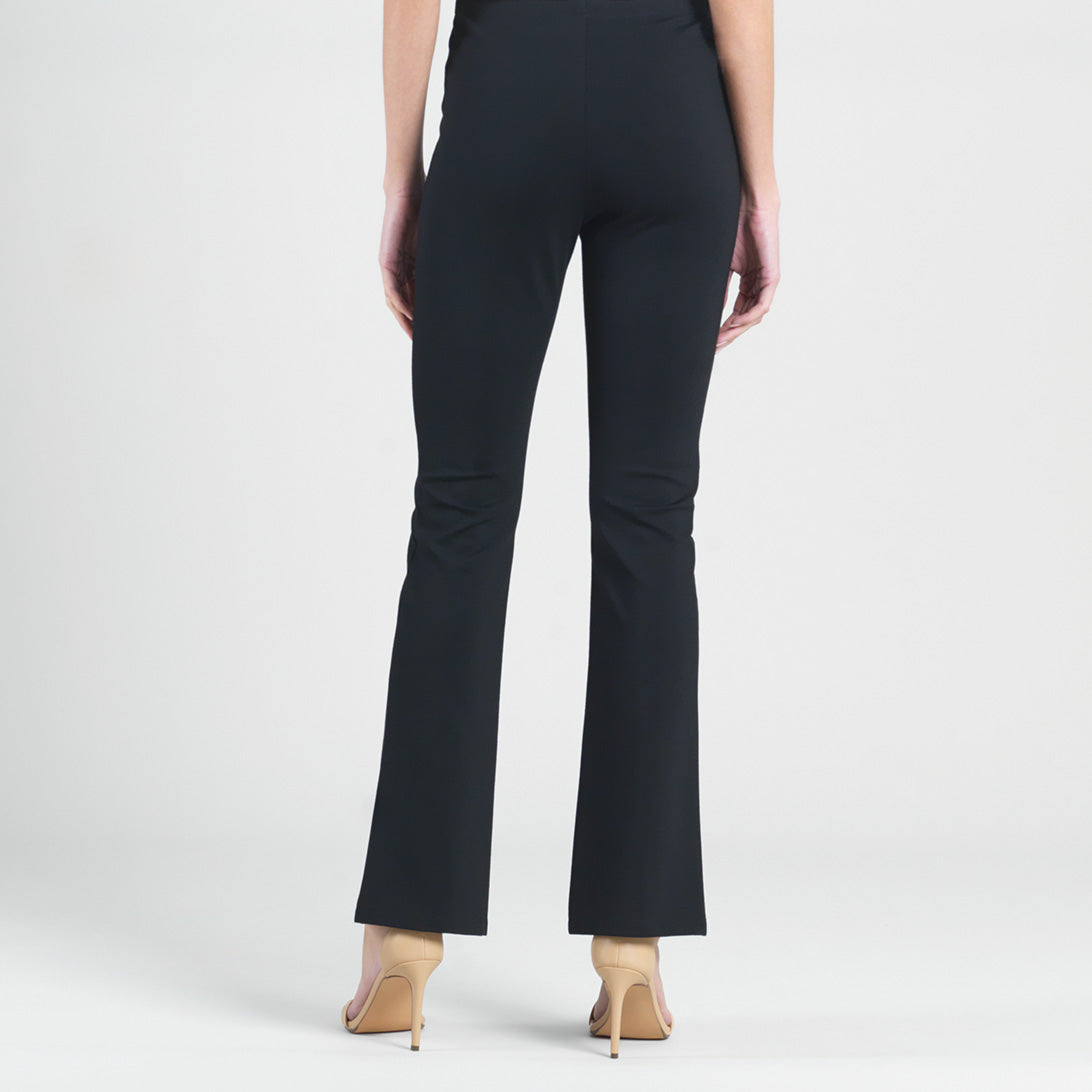 Clara Sunwoo Premium - Ponte Knit - Kick Front Slit Pant - Black