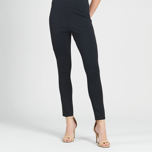 Clara Sunwoo Exclusive - Ponte Knit - Slim Rider Pant - Black