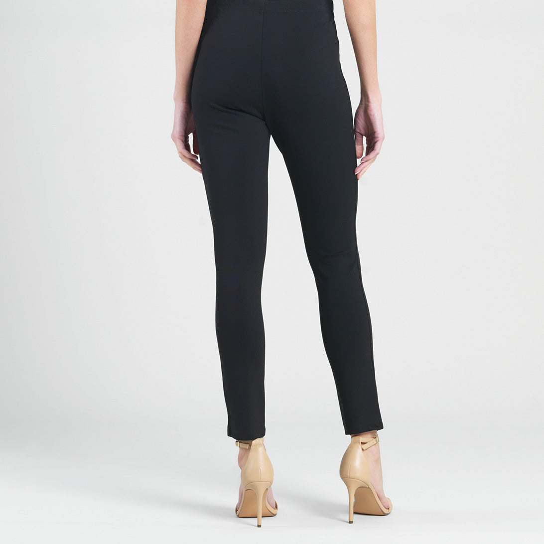 Clara Sunwoo Exclusive - Ponte Knit - Slim Rider Pant - Black
