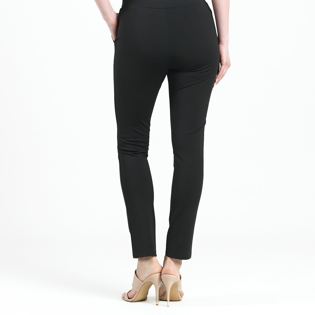 Clara Sunwoo Hot Sale - Rayon-Ponte Knit - Straight Leg Pocket Pant - Black - Final Sale