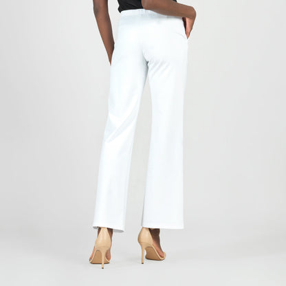 Clara Sunwoo Classic - Rayon-Ponte Knit - Loose Leg Pocket Pant - White - Final Sale