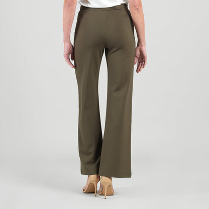 Clara Sunwoo Sale - Rayon-Ponte Knit - Loose Leg Pocket Pant - Olive