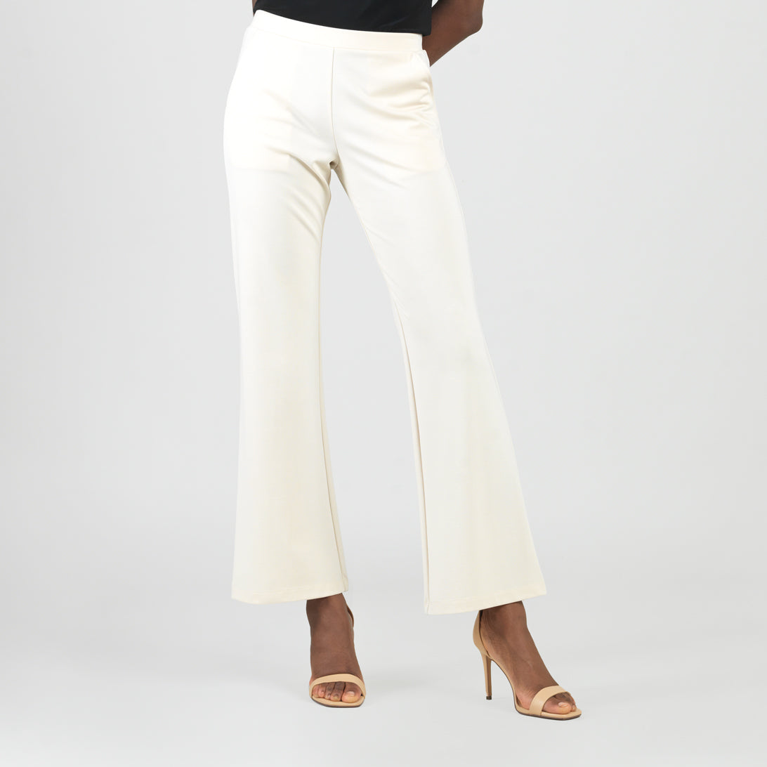 Clara Sunwoo New - Rayon-Ponte Knit - Loose Leg Pocket Pant - Khaki