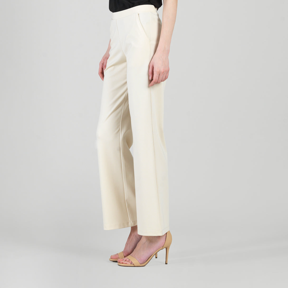 Clara Sunwoo New - Rayon-Ponte Knit - Loose Leg Pocket Pant - Khaki