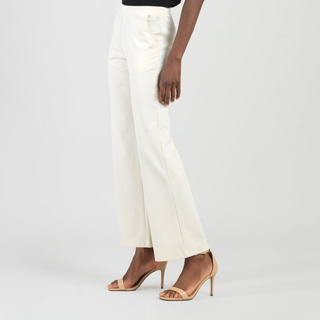 Clara Sunwoo New - Rayon-Ponte Knit - Loose Leg Pocket Pant - Khaki