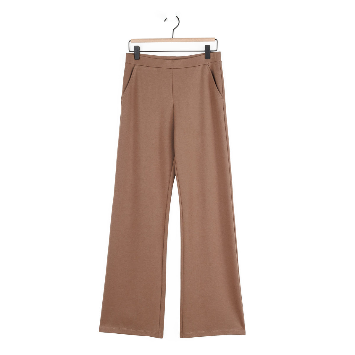 Clara Sunwoo Great Value - Rayon-Ponte Knit - Loose Leg Pocket Pant - Taupe - Limited Sizes
