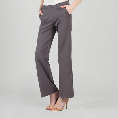 Clara Sunwoo Top Pick - Rayon-Ponte Knit - Loose Leg Pocket Pant - Mocha - Limited Sizes
