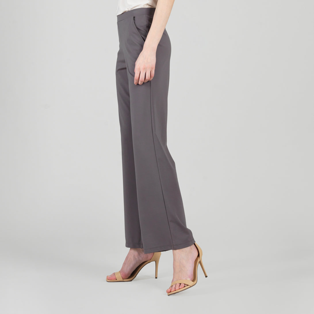 Clara Sunwoo Top Pick - Rayon-Ponte Knit - Loose Leg Pocket Pant - Mocha - Limited Sizes
