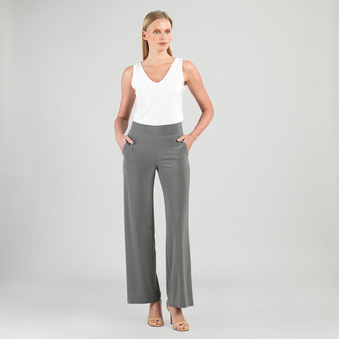 Clara Sunwoo Classic - Signature Wide Leg Pocket Pant - Olive