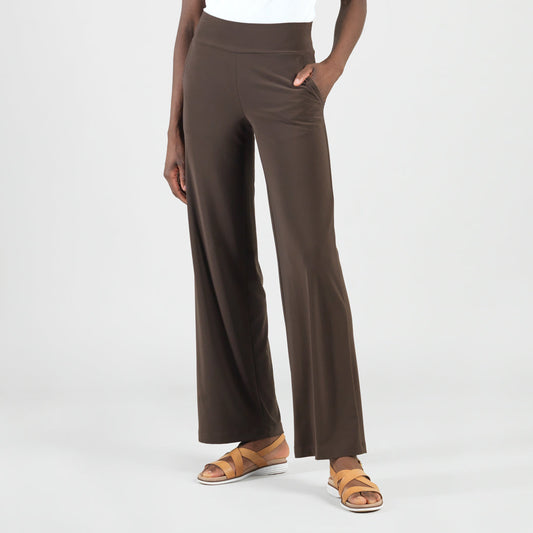 Clara Sunwoo Best Seller - Signature Wide Leg Pocket Pant - Brown