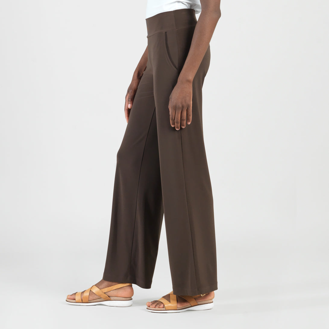 Clara Sunwoo Best Seller - Signature Wide Leg Pocket Pant - Brown