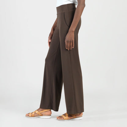 Clara Sunwoo Best Seller - Signature Wide Leg Pocket Pant - Brown